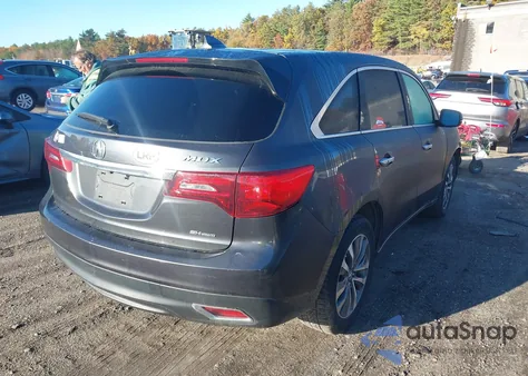 2016 Acura Mdx Technology Acurawatch Plus Packages/Technology Package from USA, damaged, VIN 5FRYD4H42GB036384